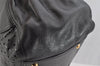Authentic MIU MIU Punching Leather 2Way Shoulder Hand Tote Bag Black 7932I