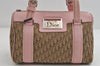 Authentic Christian Dior Trotter Street Chic Hand Bag Canvas Leather Brown 7933I