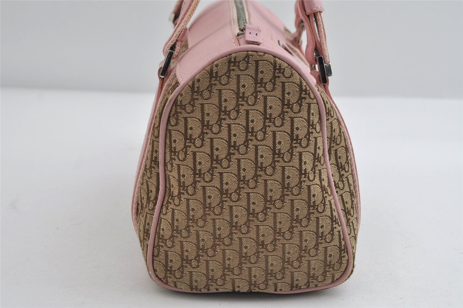 Authentic Christian Dior Trotter Street Chic Hand Bag Canvas Leather Brown 7933I