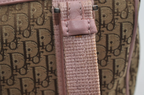 Authentic Christian Dior Trotter Street Chic Hand Bag Canvas Leather Brown 7933I