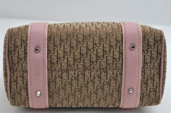 Authentic Christian Dior Trotter Street Chic Hand Bag Canvas Leather Brown 7933I