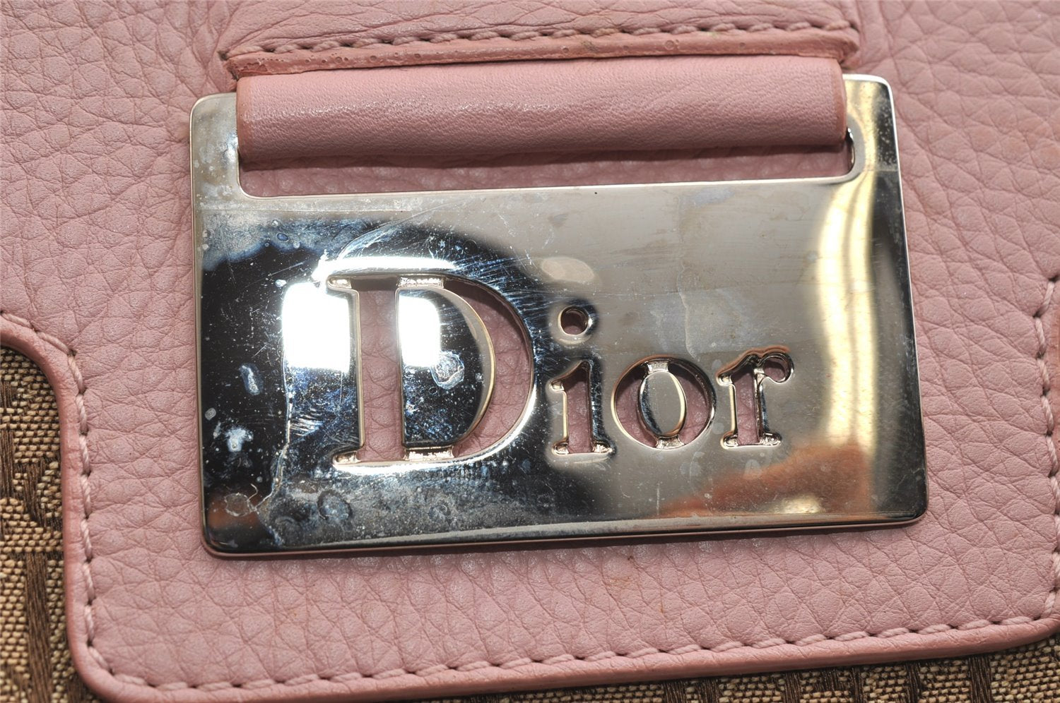 Authentic Christian Dior Trotter Street Chic Hand Bag Canvas Leather Brown 7933I