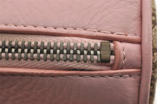 Authentic Christian Dior Trotter Street Chic Hand Bag Canvas Leather Brown 7933I