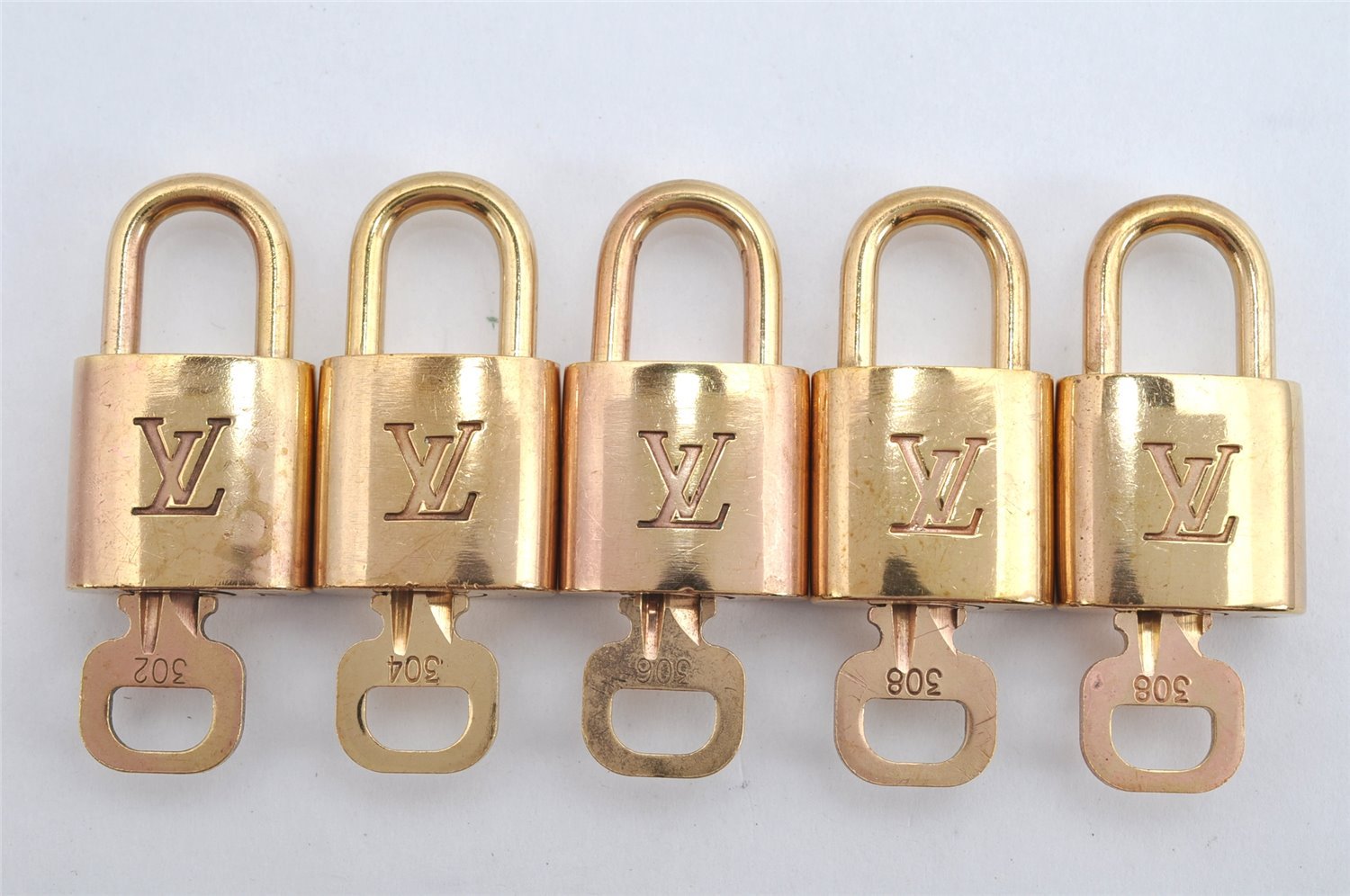 Authentic Louis Vuitton Padlock & Keys 10Set LV 7933J