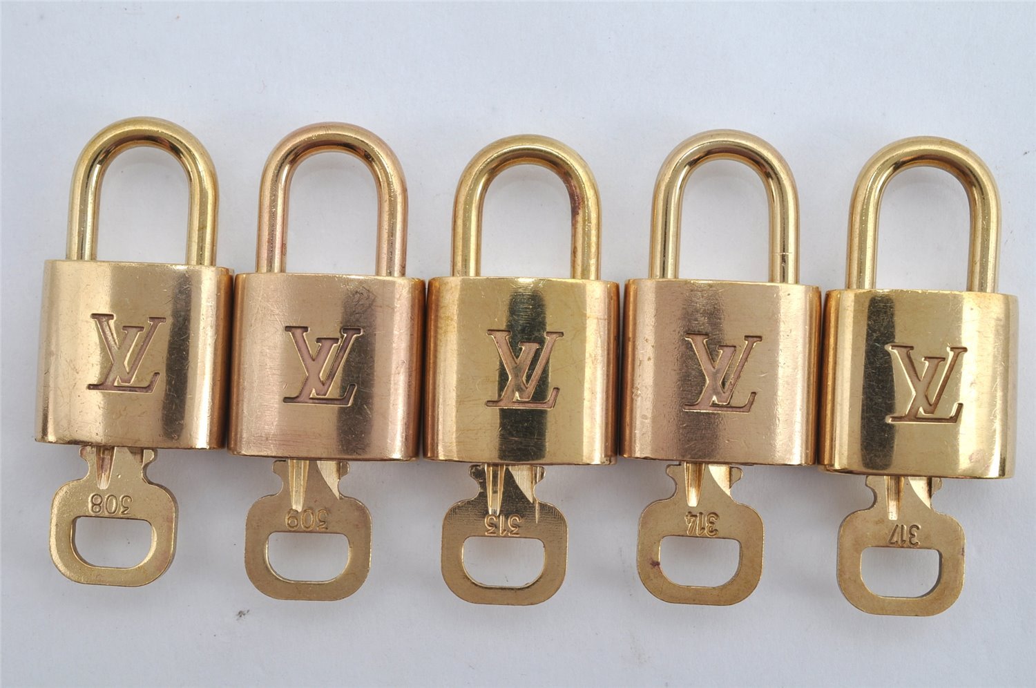 Authentic Louis Vuitton Padlock & Keys 10Set LV 7933J