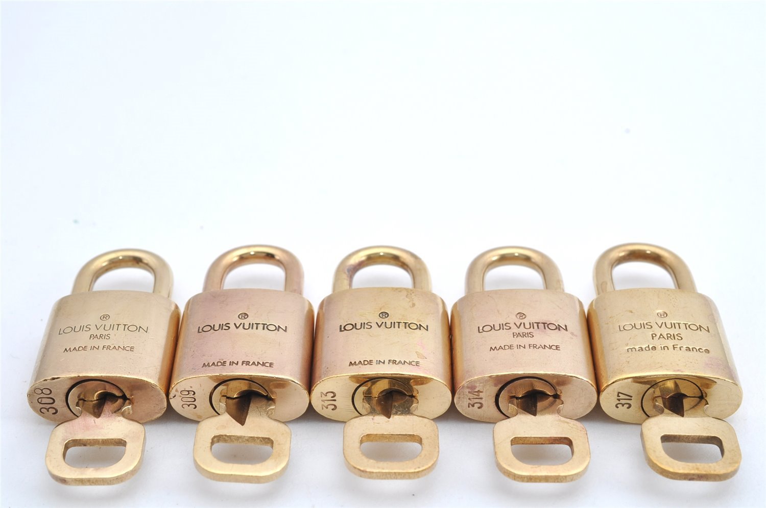 Authentic Louis Vuitton Padlock & Keys 10Set LV 7933J