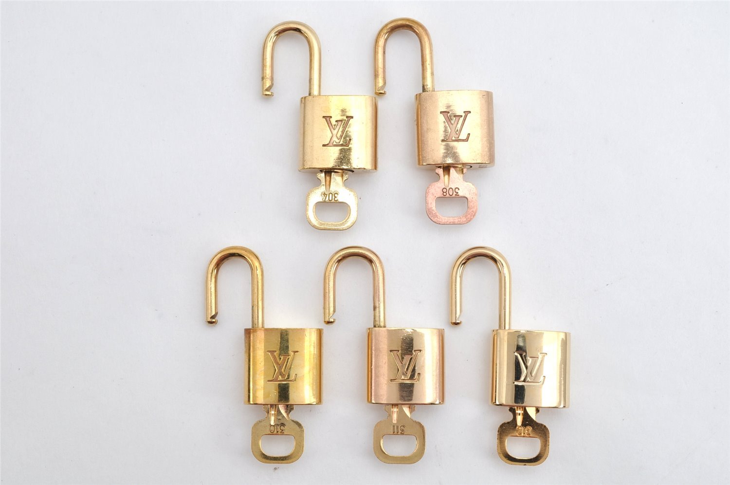 Authentic Louis Vuitton Padlock & Keys 10Set LV 7934J