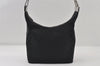 Authentic GUCCI Vintage Shoulder Bag Purse GG Canvas Leather 0013814 Black 7935I