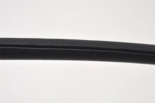 Authentic GUCCI Vintage Shoulder Bag Purse GG Canvas Leather 0013814 Black 7935I