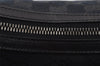 Authentic GUCCI Vintage Shoulder Bag Purse GG Canvas Leather 0013814 Black 7935I