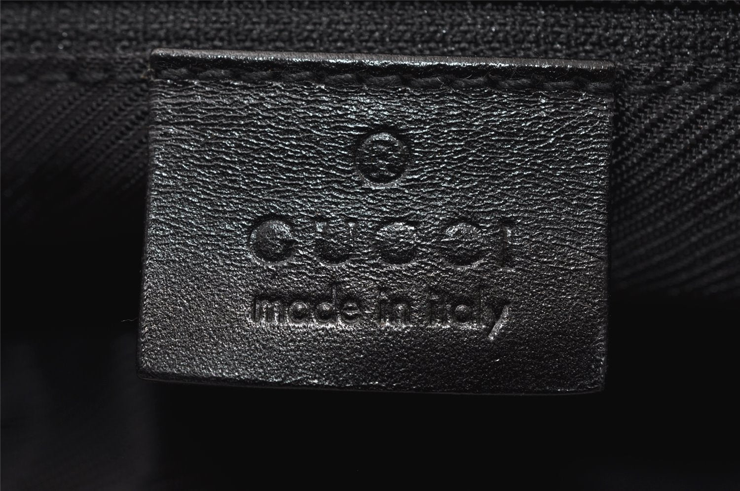 Authentic GUCCI Vintage Shoulder Bag Purse GG Canvas Leather 0013814 Black 7935I