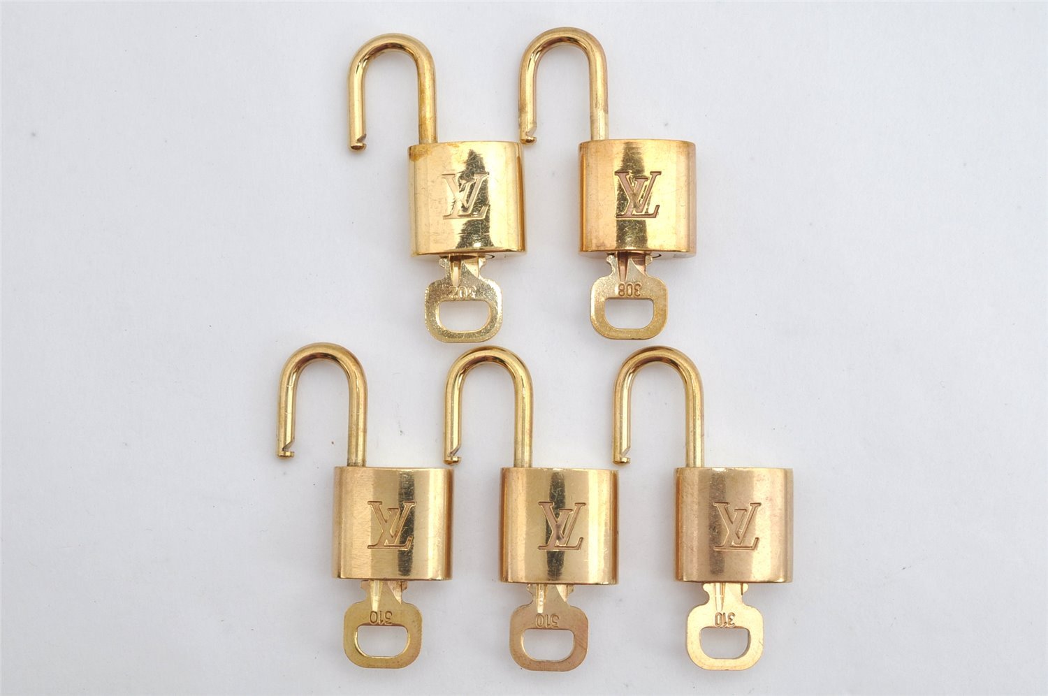 Authentic Louis Vuitton Padlock & Keys 10Set LV 7935J