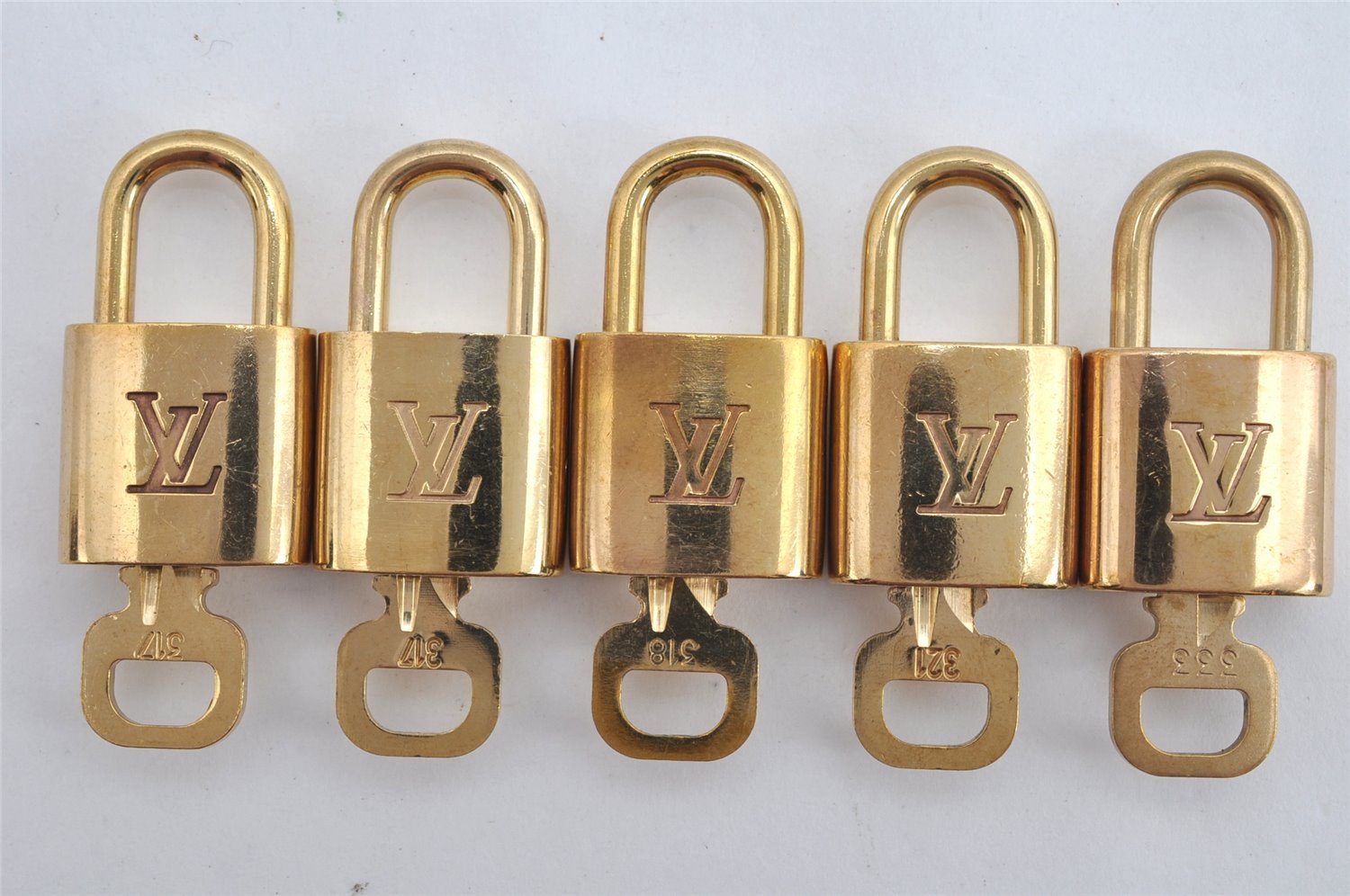 Authentic Louis Vuitton Padlock & Keys 10Set LV 7935J