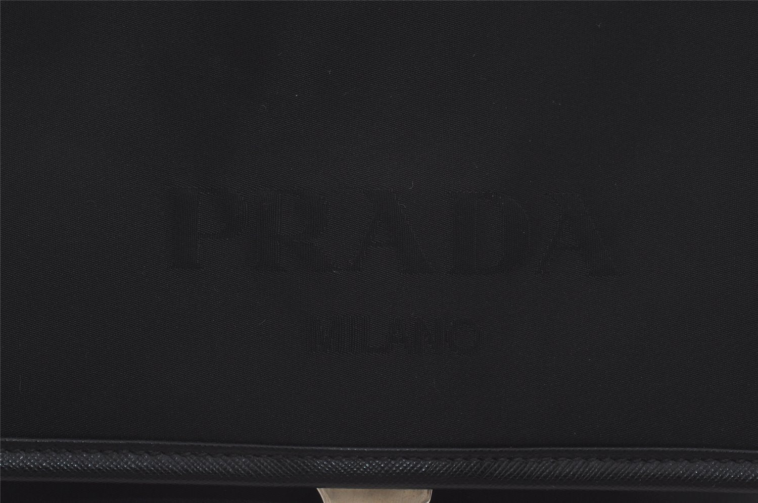 Authentic PRADA Nylon Tessuto Saffiano Leather Shoulder Cross Bag Black 7936I