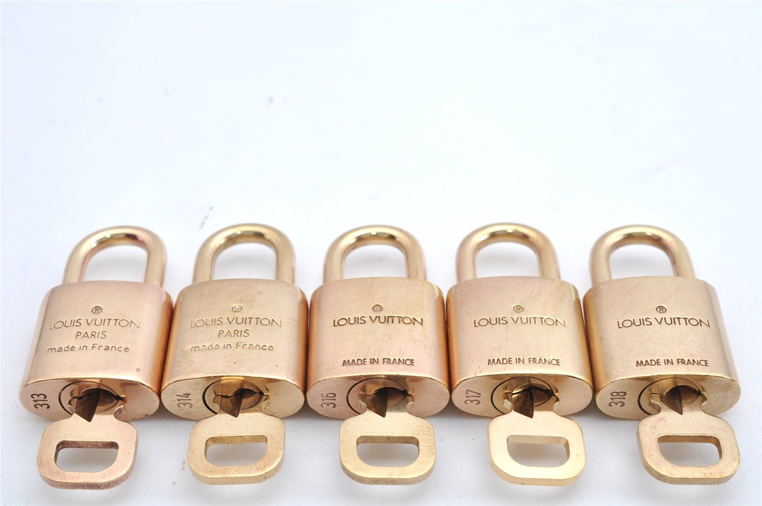 Authentic Louis Vuitton Padlock & Keys 10Set LV 7936J