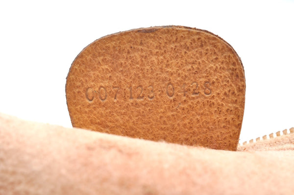 Authentic GUCCI Micro GG PVC Leather Shoulder Cross Body Bag Purse Brown 7937G