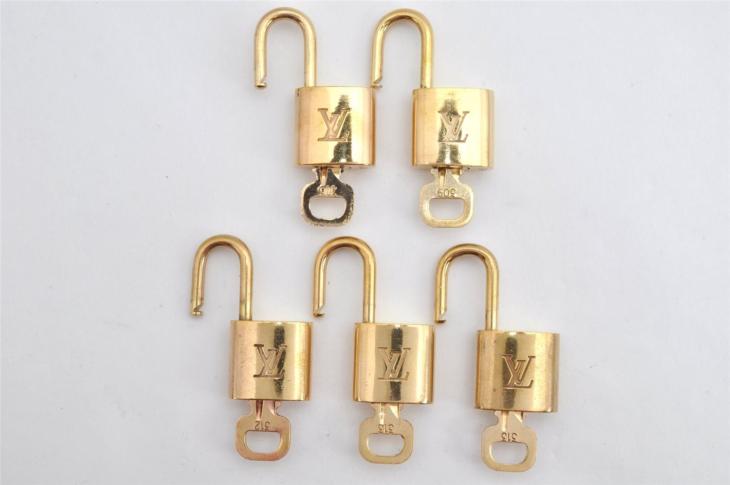 Authentic Louis Vuitton Padlock & Keys 10Set LV 7937J