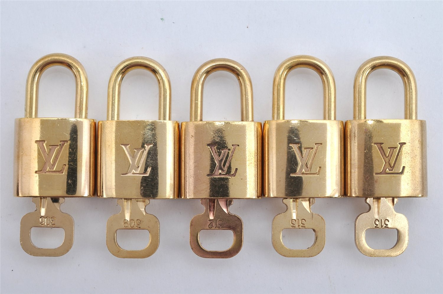 Authentic Louis Vuitton Padlock & Keys 10Set LV 7937J