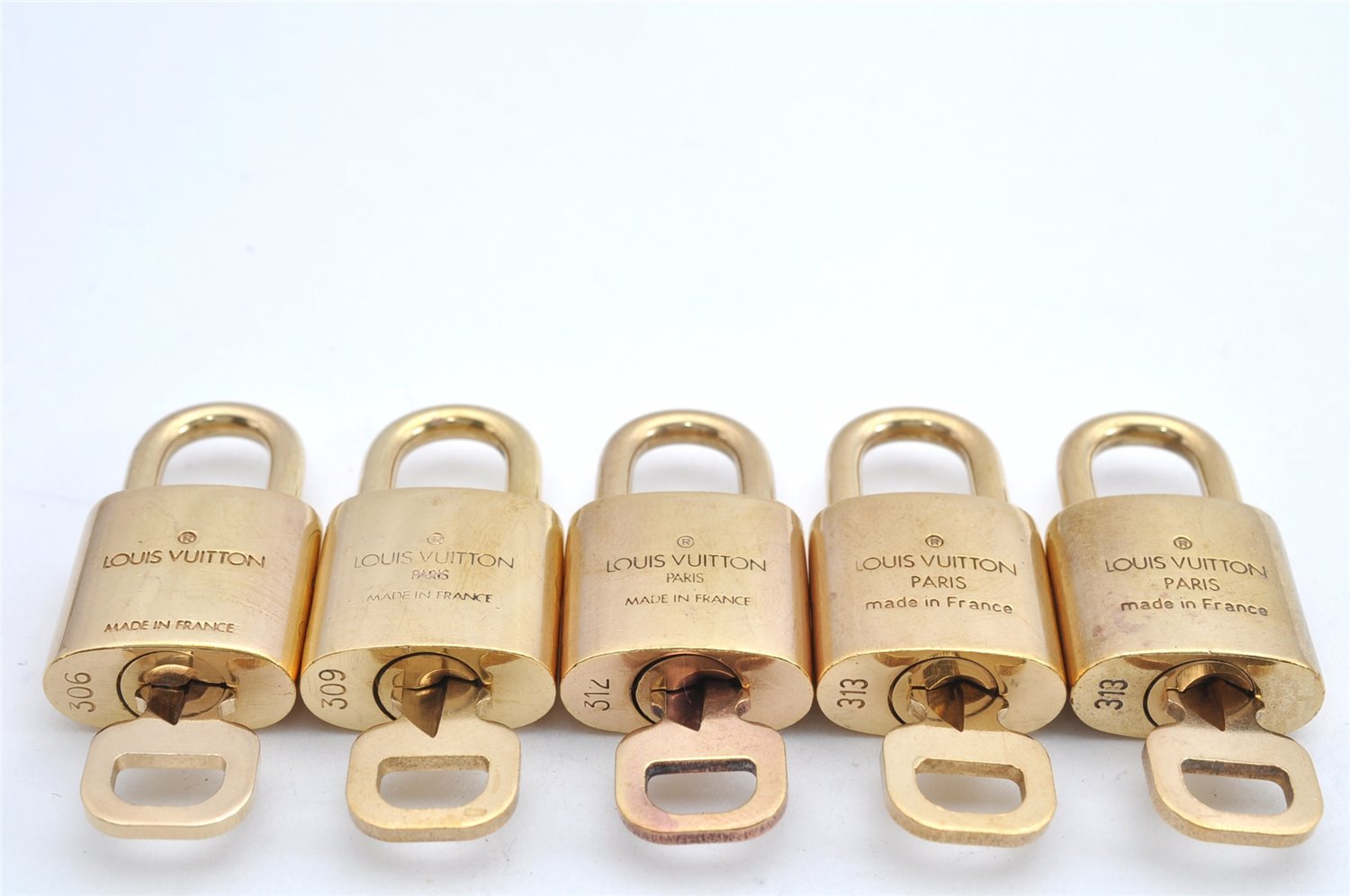 Authentic Louis Vuitton Padlock & Keys 10Set LV 7937J