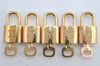 Authentic Louis Vuitton Padlock & Keys 10Set LV 7937J