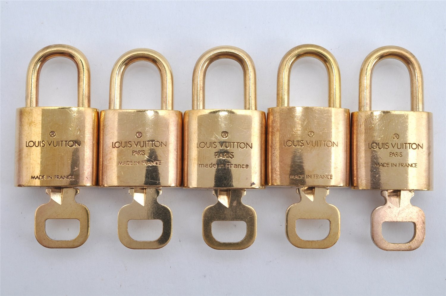 Authentic Louis Vuitton Padlock & Keys 10Set LV 7937J