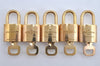 Authentic Louis Vuitton Padlock & Keys 10Set LV 7937J