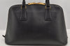 Authentic PRADA Vintage Saffiano Leather 2Way Shoulder Hand Bag Black 7939I