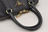 Authentic PRADA Vintage Saffiano Leather 2Way Shoulder Hand Bag Black 7939I