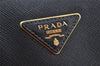 Authentic PRADA Vintage Saffiano Leather 2Way Shoulder Hand Bag Black 7939I