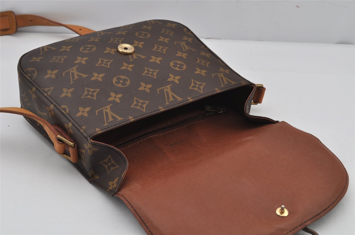 Authentic Louis Vuitton Monogram Saint Cloud GM M51242 Shoulder Cross Bag 7939J