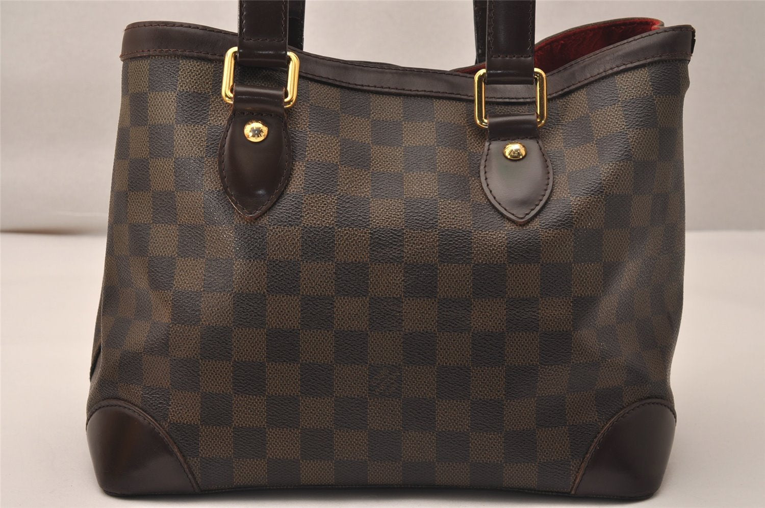 Authentic Louis Vuitton Damier Hampstead PM Shoulder Tote Bag N51205 LV 7941J