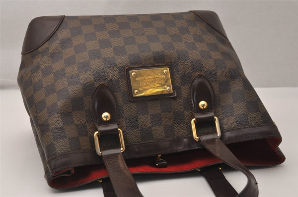 Authentic Louis Vuitton Damier Hampstead PM Shoulder Tote Bag N51205 LV 7941J