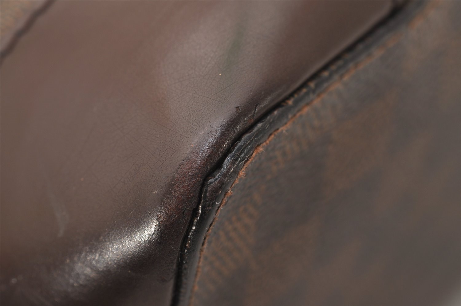 Authentic Louis Vuitton Damier Hampstead PM Shoulder Tote Bag N51205 LV 7941J