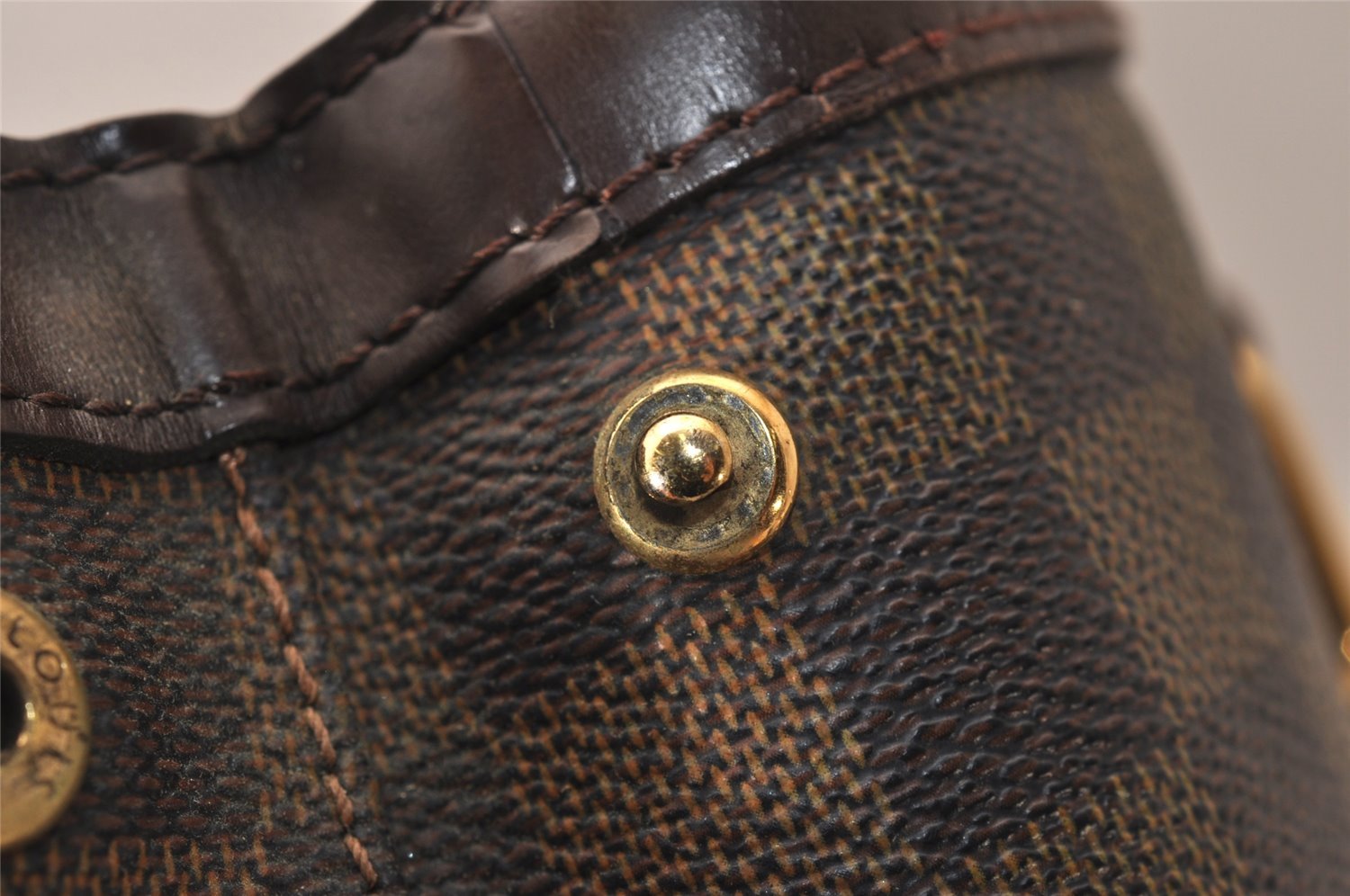 Authentic Louis Vuitton Damier Hampstead PM Shoulder Tote Bag N51205 LV 7941J