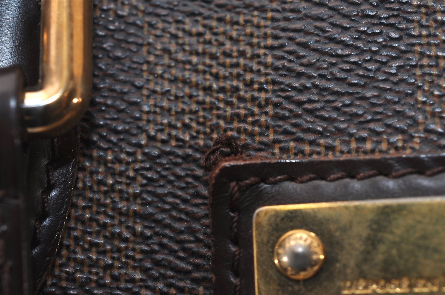 Authentic Louis Vuitton Damier Hampstead PM Shoulder Tote Bag N51205 LV 7941J