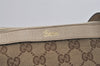 Authentic GUCCI Abbey Shoulder Tote Bag GG Canvas Leather 141470 Brown 7942I