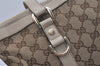 Authentic GUCCI Abbey Shoulder Tote Bag GG Canvas Leather 141470 Brown 7942I