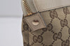 Authentic GUCCI Abbey Shoulder Tote Bag GG Canvas Leather 141470 Brown 7942I