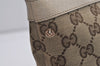 Authentic GUCCI Abbey Shoulder Tote Bag GG Canvas Leather 141470 Brown 7942I