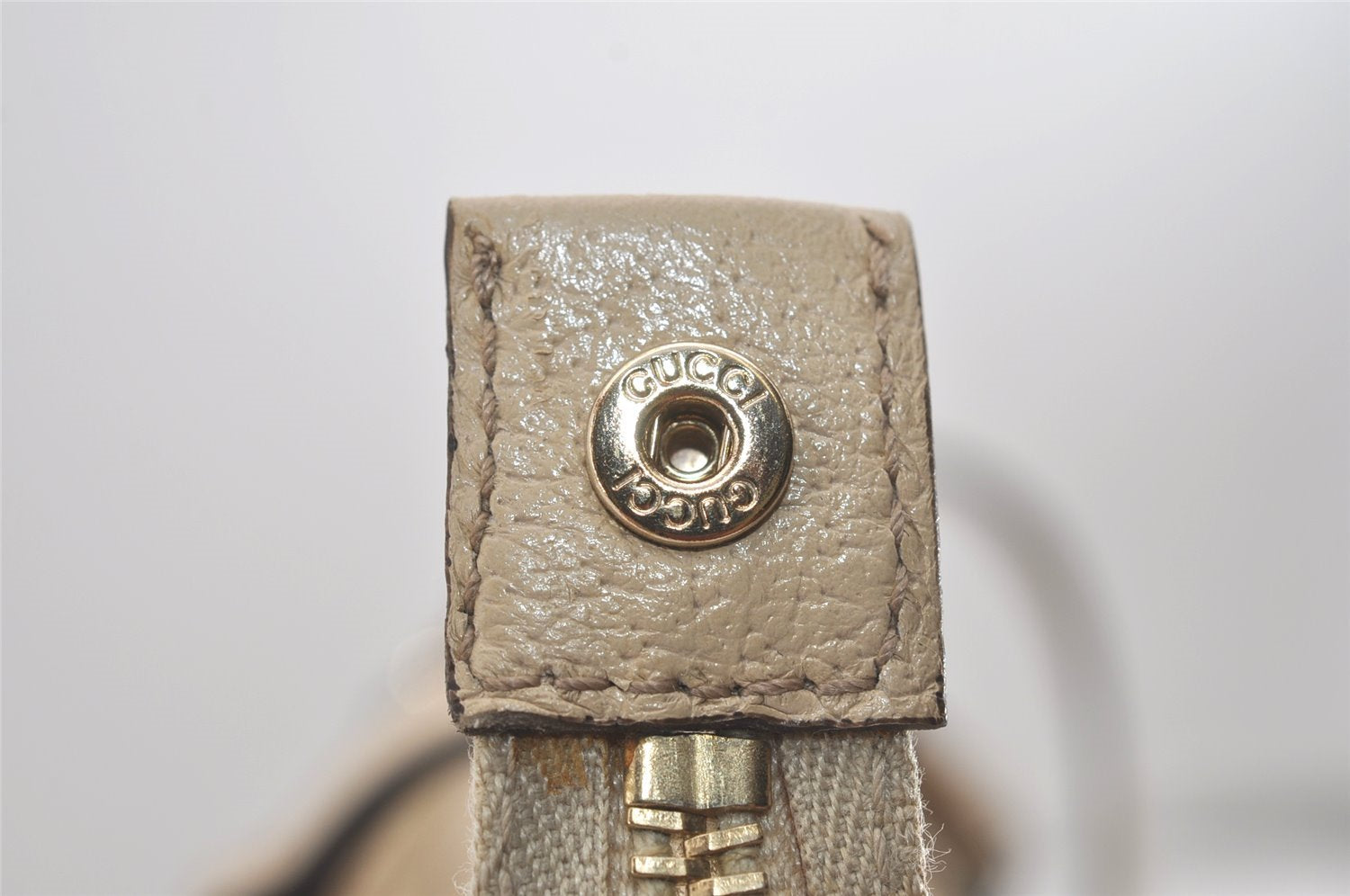 Authentic GUCCI Abbey Shoulder Tote Bag GG Canvas Leather 141470 Brown 7942I