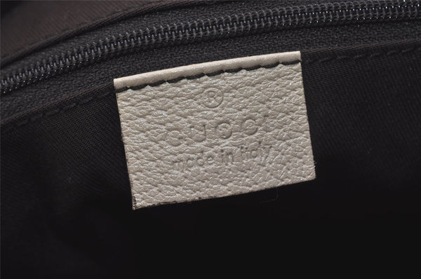 Authentic GUCCI Abbey Shoulder Tote Bag GG Canvas Leather 141470 Brown 7942I