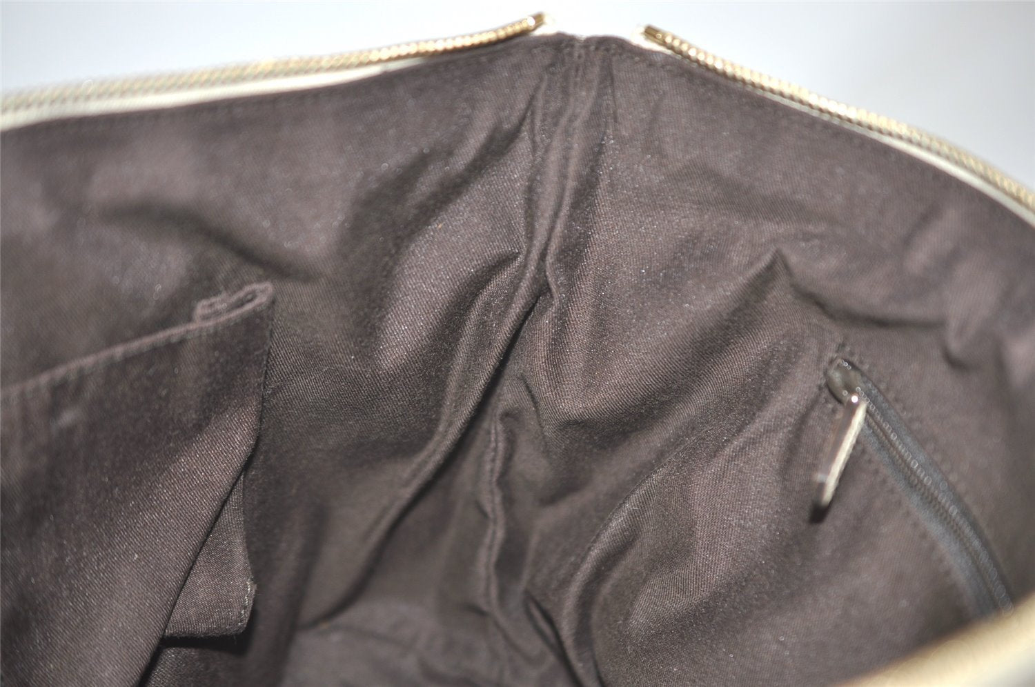 Authentic GUCCI Abbey Shoulder Tote Bag GG Canvas Leather 141470 Brown 7942I