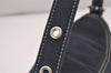 Authentic FENDI Mamma Baguette Shoulder Hand Bag Pures Canvas Leather Navy 7944I