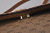 Authentic GUCCI Micro GG PVC Leather Shoulder Cross Bag Purse Brown 7945I