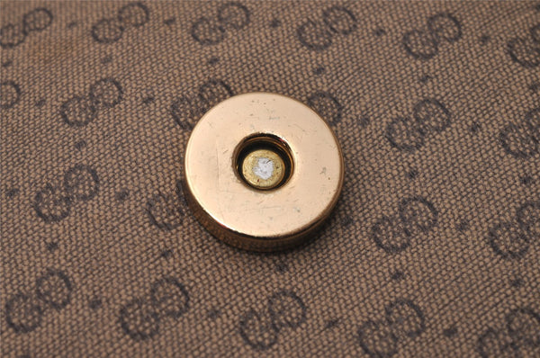 Authentic GUCCI Micro GG PVC Leather Shoulder Cross Bag Purse Brown 7945I