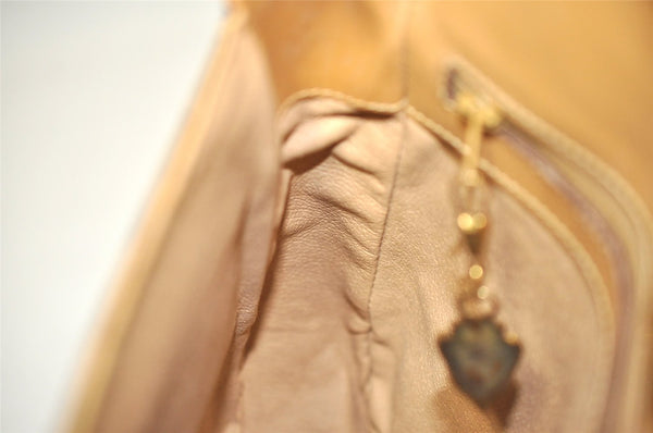 Authentic GUCCI Micro GG PVC Leather Shoulder Cross Bag Purse Brown 7945I