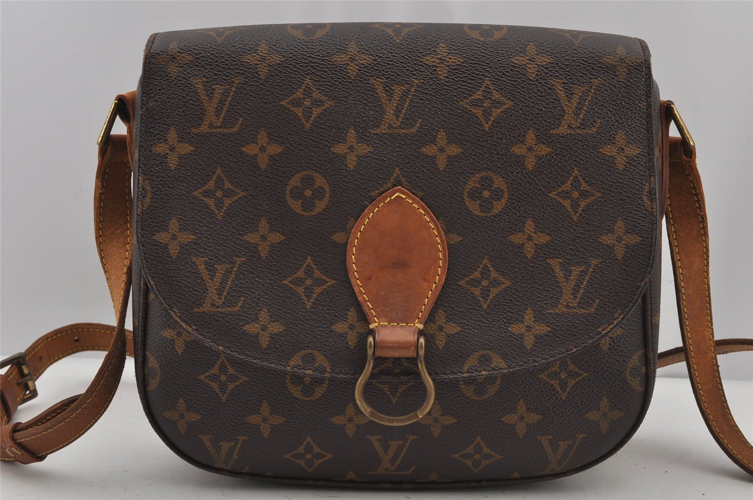 Authentic Louis Vuitton Monogram Saint Cloud GM M51242 Shoulder Cross Bag 7945J