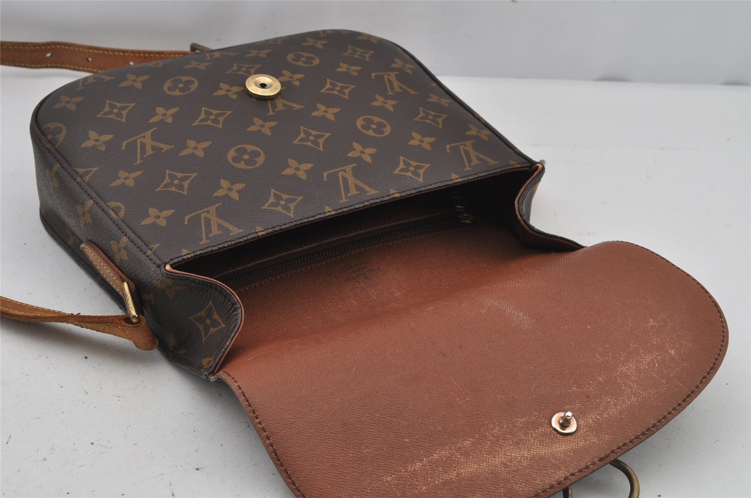 Authentic Louis Vuitton Monogram Saint Cloud GM M51242 Shoulder Cross Bag 7945J