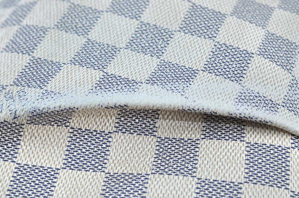 Authentic Louis Vuitton Damier Azur Siracusa PM N41113 Shoulder Bag Junk 7947H