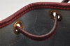 Auth Christian Dior Honeycomb Shoulder Drawstring Bag PVC Leather Bordeaux 7947I